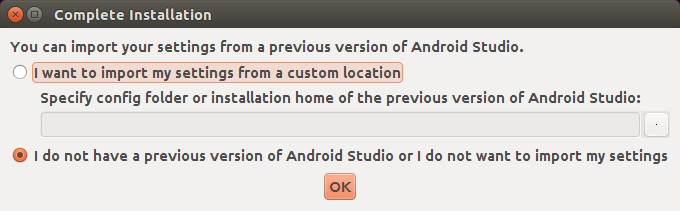 Configuração Android Studio